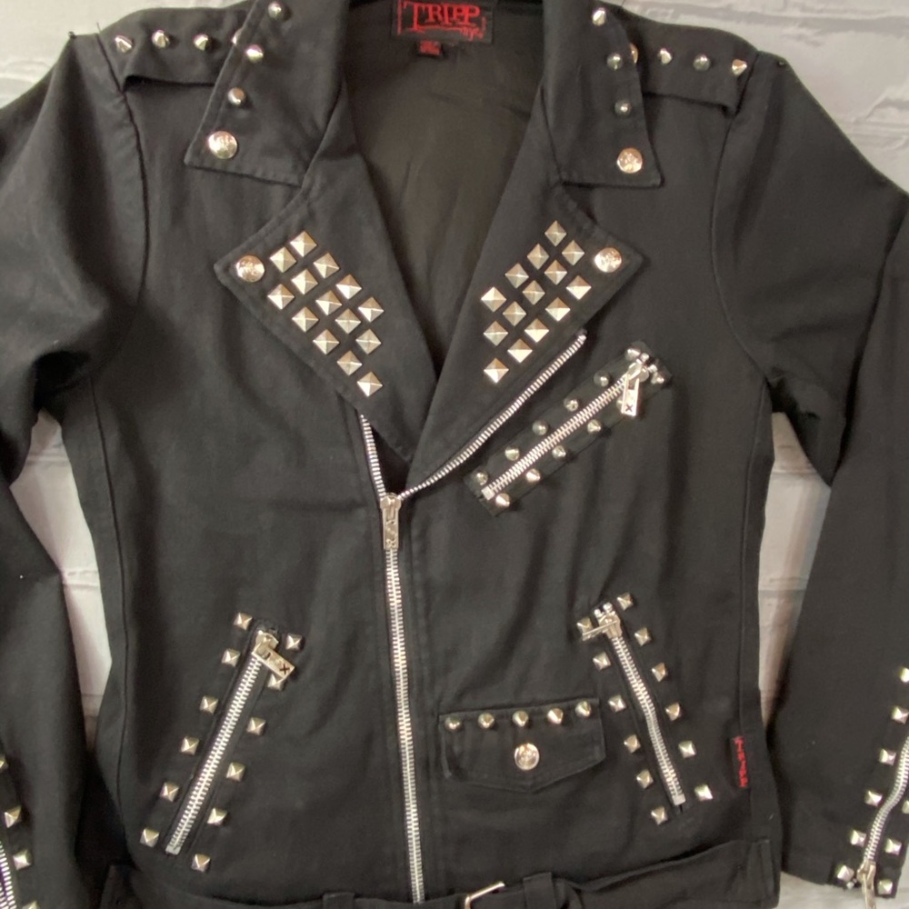 NWOT Tripp nyc Studded Moto Jacket - Picture 4 of 14